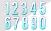 Blue 3D Numbers 0 To 9 Psd