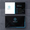 Blue And Black Geometric Card Psd