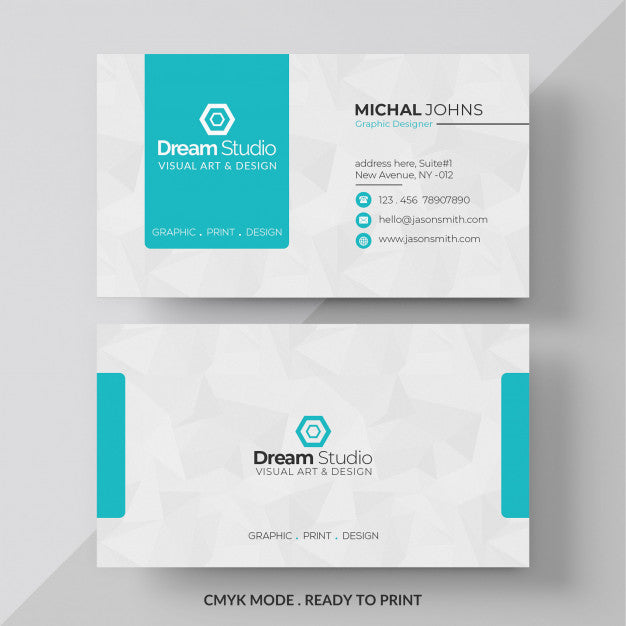 Blue And White Business Card Psd