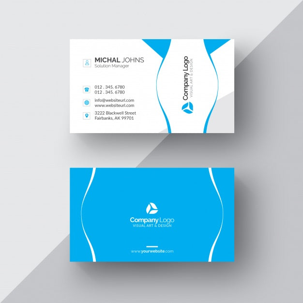 Blue And White Business Card Psd