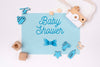 Blue Baby Shower Decorations With Camera Psd
