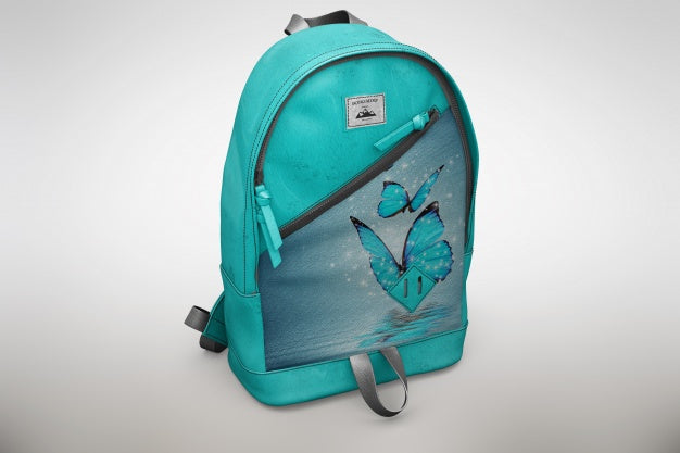 Blue Bagpack Mock Up Psd