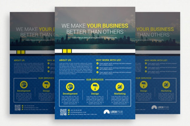 Blue Business Brochure Psd
