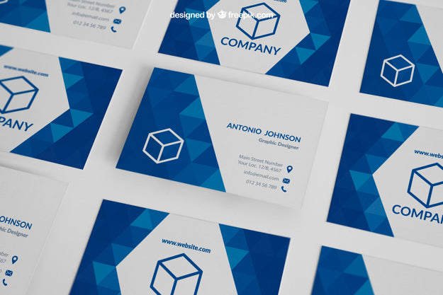 Blue Business Card Mockup Psd