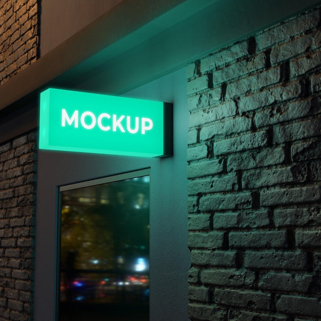 Blue Colour Night Business Sign Psd