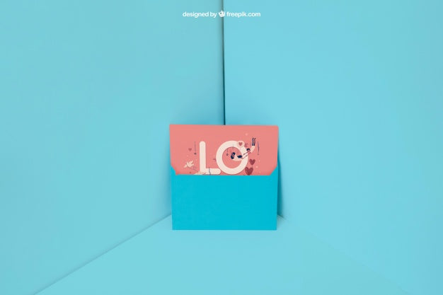 Blue Envelope In Corner Psd