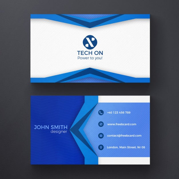 Blue Geometric Card Psd