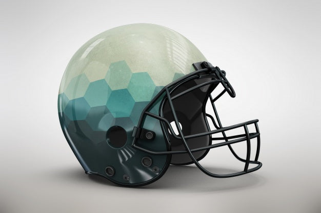 Blue Gradient Helmet Mock Up Psd