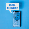 Blue Monday Concept With Mock-Up Psd