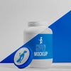 Blue Protein Powder Gym Mock-Up Concept Psd