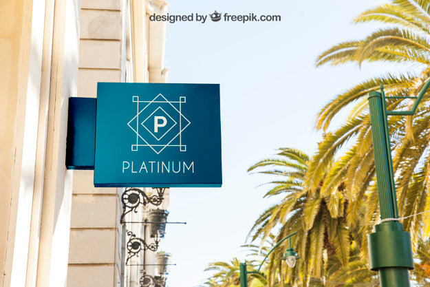 Blue Shop Mockup Psd