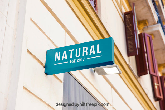 Wide Horizontal Business Logo Sign Mockup