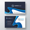 Blue Swirl Professional Business Card Psd
