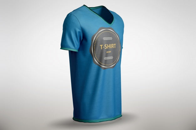 Blue T-Shirt Mock Up Psd