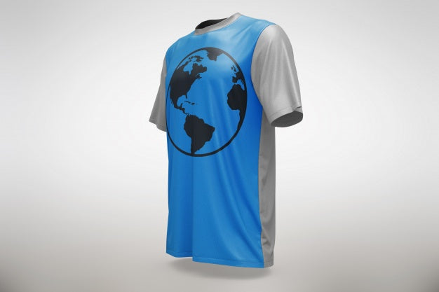 Blue T-Shirt Mock Up Psd