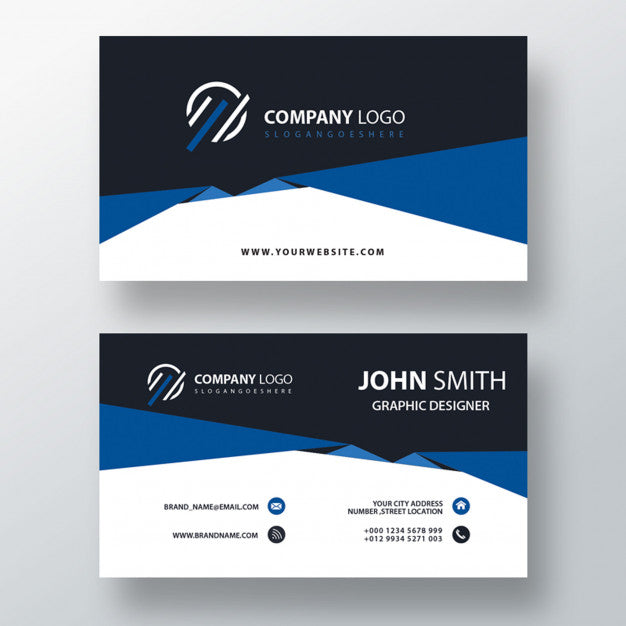 Blue Visit Card Psd