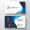 Blue Wavy Business Card Psd