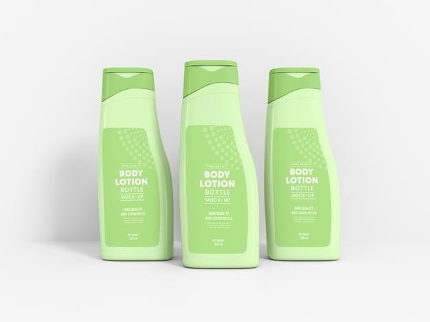 Body Lotion Bottle Packaging Mockup Psd