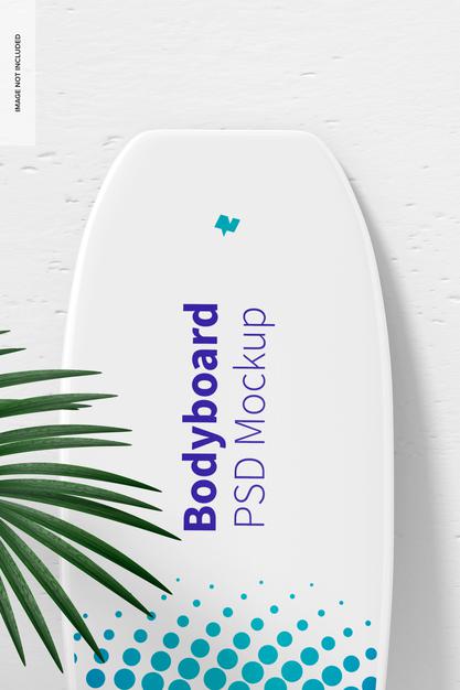 Bodyboard Mockup, Close Up Psd
