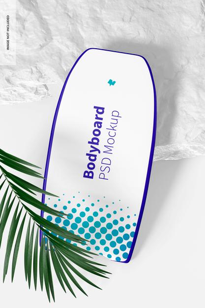 Bodyboard Mockup, Top View Psd