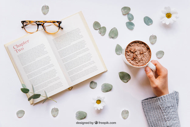 Book And Leaves Mockup Psd