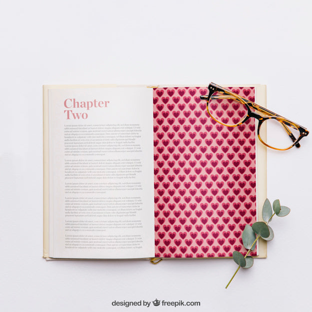 Book And Leaves Mockup Psd