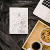 Book Cover Composition With Laptop And Breakfast Psd