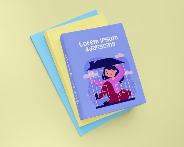 Book Cover Mock-Up Arrangement Psd