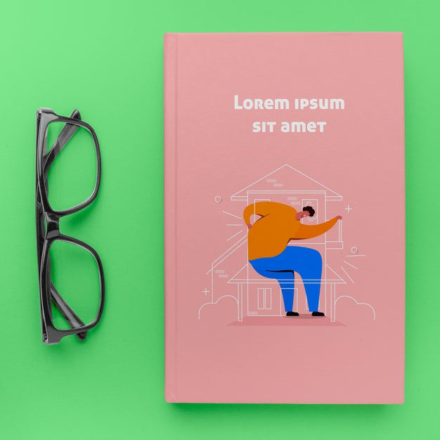 Book Cover Mock-Up Arrangement Psd