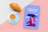 Book Cover Mock-Up Composition With Cup Of Coffee And Croissant Psd