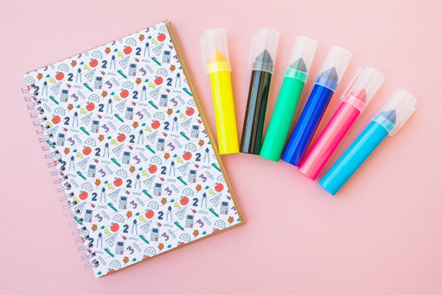 Book Cover Mockup With Back To School Concept Psd