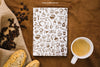 Book Cover Mockup With Coffee Psd