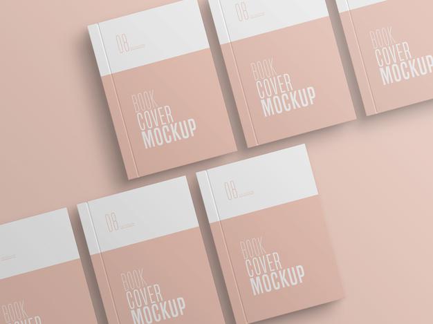 Book Cover Multiple Mockup Psd