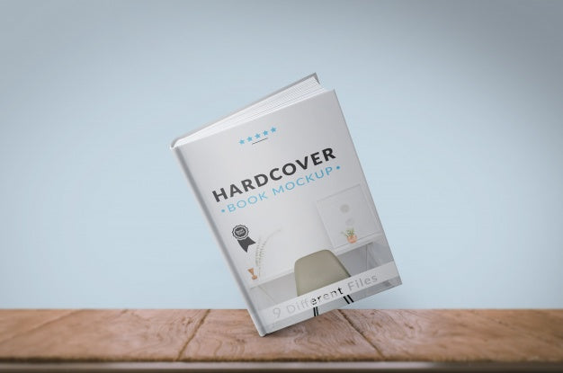 Book Cover On Wooden Floor Mock Up Psd