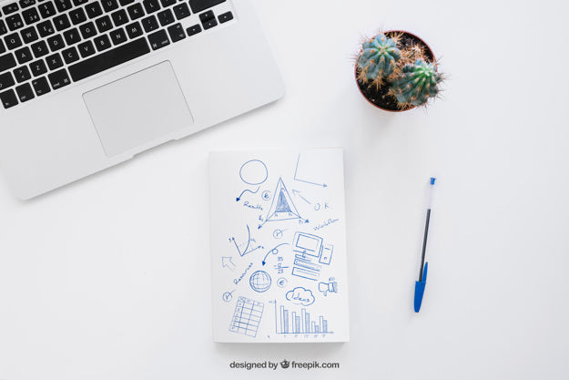 Book Cover Template With Laptop Psd