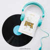 Book Cover Template With Vinyl And Headphones Psd