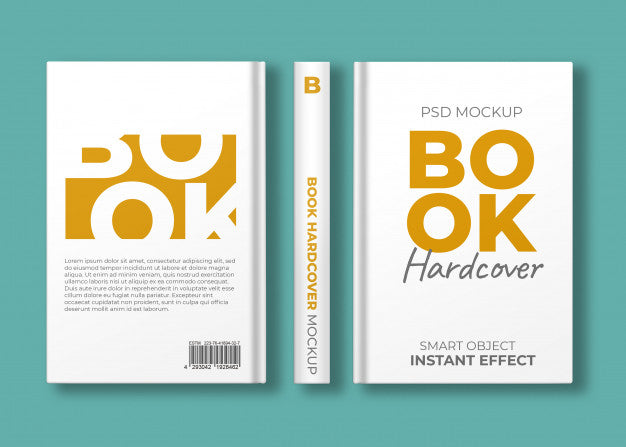 Book Hardcover Mockup Three Views Psd