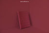 Book Leaning In Corner With Red Color Effect Psd