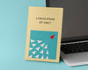 Book Mock-Up With Laptop Psd