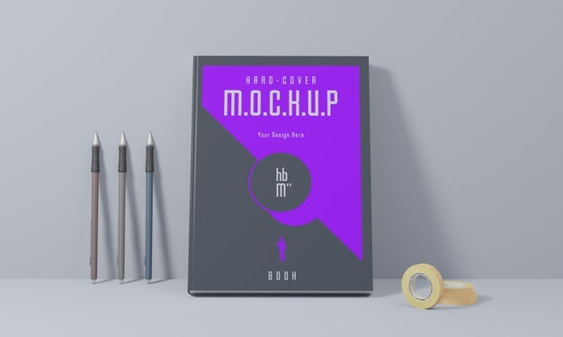 Book Stationery Desing Mockup Psd