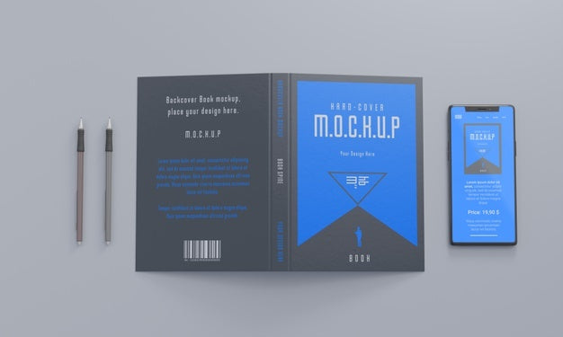 Book Stationery Desing Mockup Psd