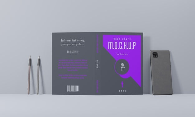 Book Stationery Desing Mockup Psd