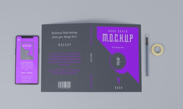 Book Stationery Desing Mockup Psd
