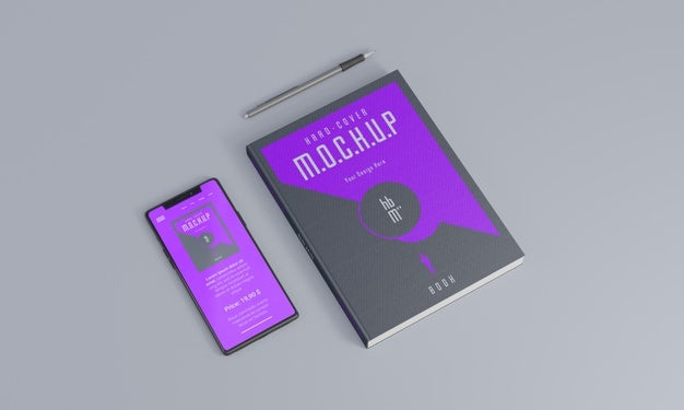 Book Stationery Desing Mockup Psd