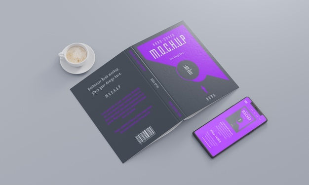 Book Stationery Desing Mockup Psd