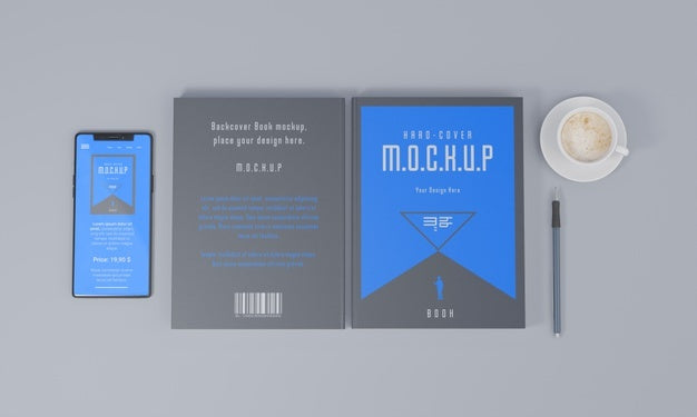 Book Stationery Desing Mockup Psd