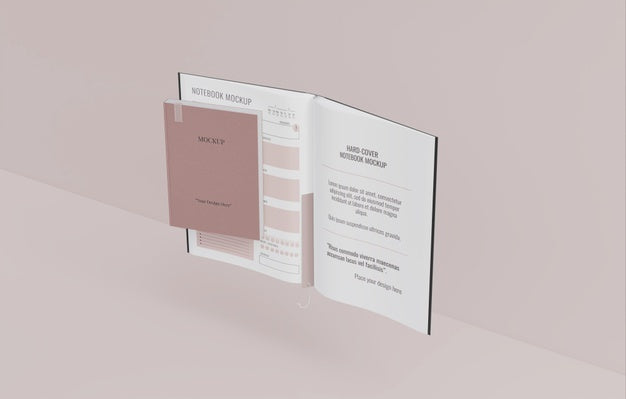 Book With Bookmark Design Mockup Psd