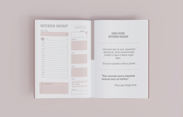 Book With Bookmark Design Mockup Psd