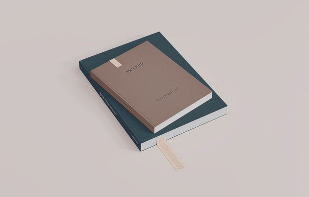 Book With Bookmark Design Mockup Psd