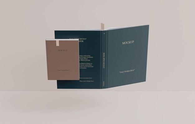 Book With Bookmark Design Mockup Psd